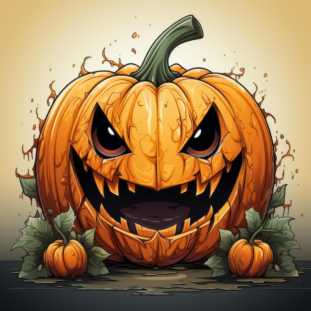 Illustration Halloween Pumpkin art design