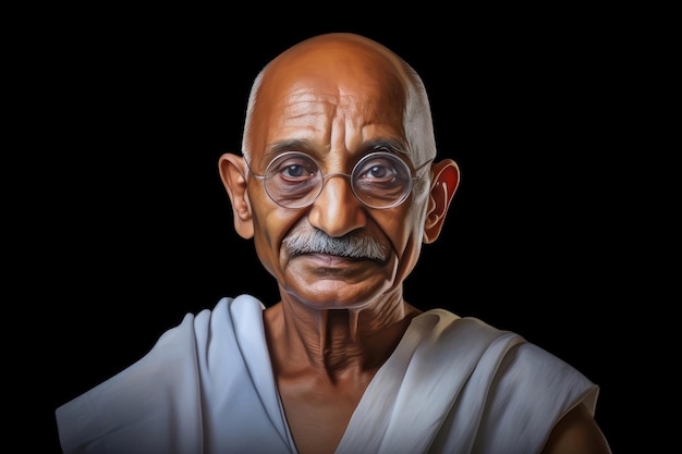 Illustration of Happy Jayanti Mahatma gandhi