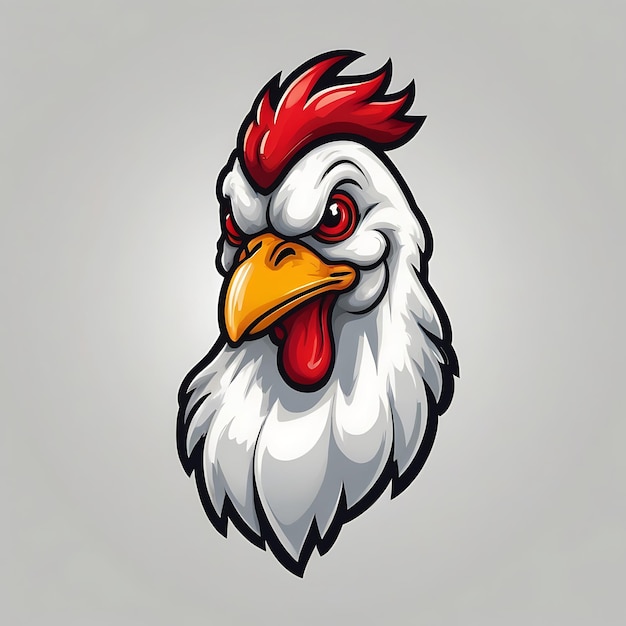 Photo illustration of head of a rooster