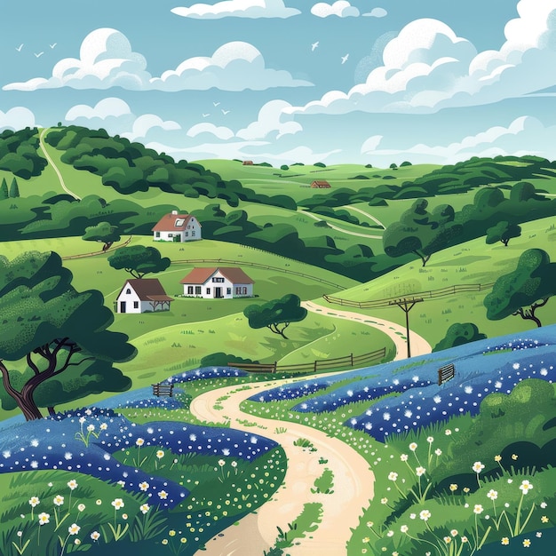 Illustration of Hill Country Texas