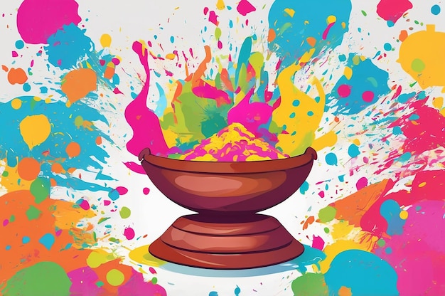 Photo illustration of holi festival background