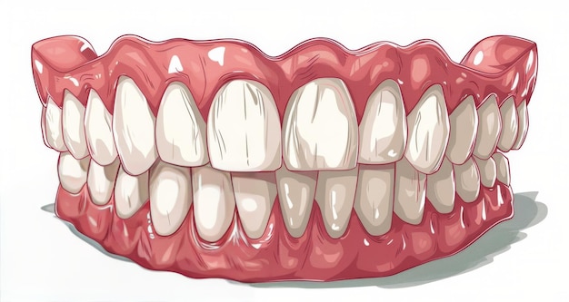 Photo illustration of human teeth and gums