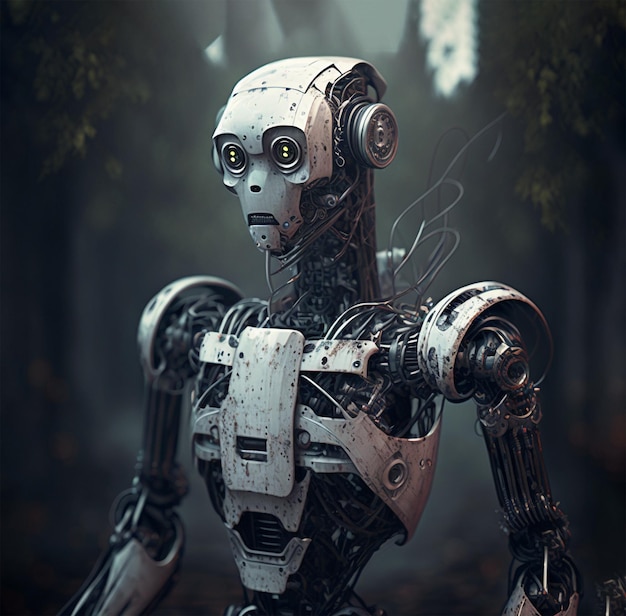 Illustration of a humanoid robot