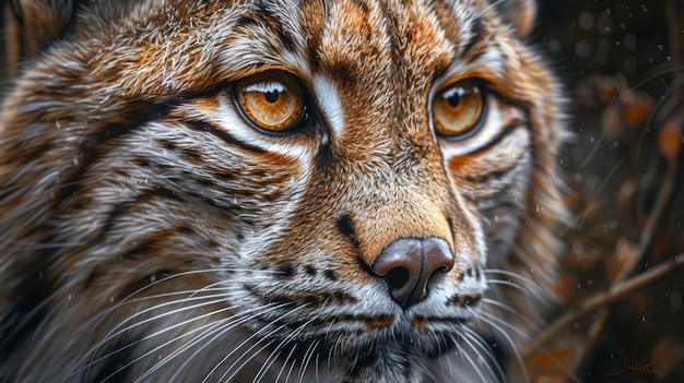 Illustration of an iberian lynx