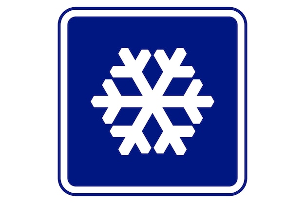 Illustration of an ice sign on blue background