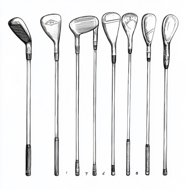 Photo an illustration of the ideal grip for different types of golf clubs