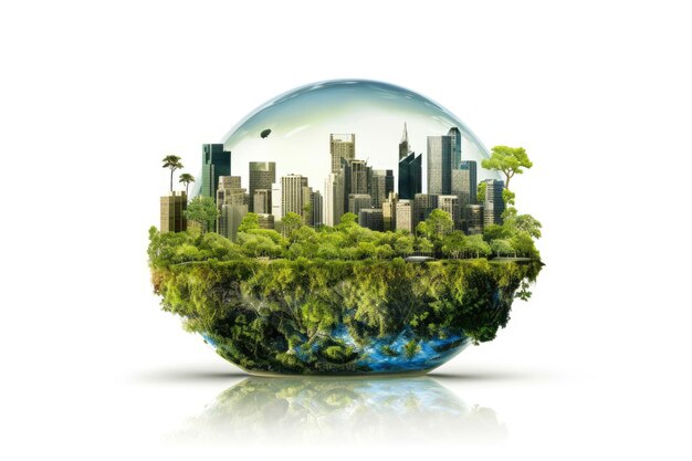 Illustration image Nature and Sustainability Ecofriendly Living and conservation Concept art