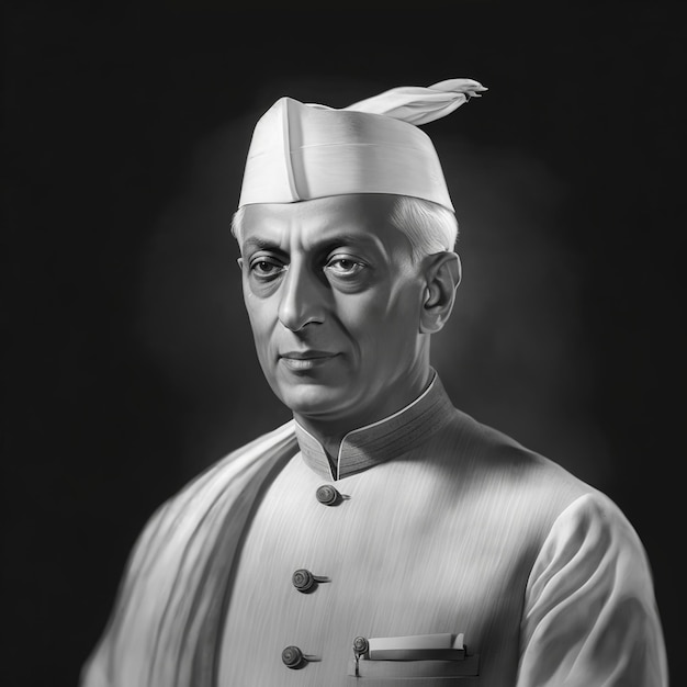 Illustration of India Hero and Freedom Fighter popularly known as for 2nd October Generative Ai