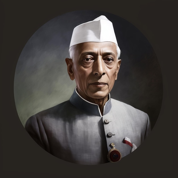 Illustration of India Hero and Freedom Fighter popularly known as for 2nd October Generative Ai