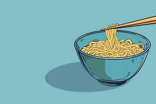 Photo illustration of instant noodle in bowl