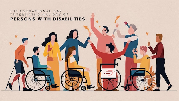 Illustration of International Day of Persons with Disabilities Generative ai