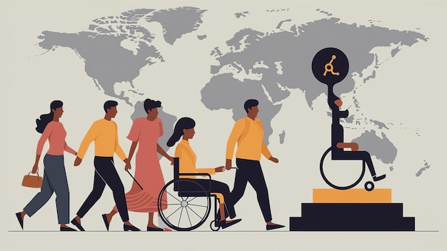 Photo illustration of international day of persons with disabilities generative ai