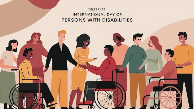 Illustration of International Day of Persons with Disabilities Generative ai