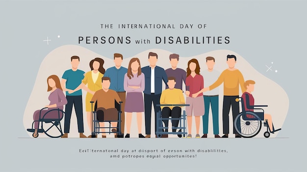 Illustration of International Day of Persons with Disabilities Generative ai