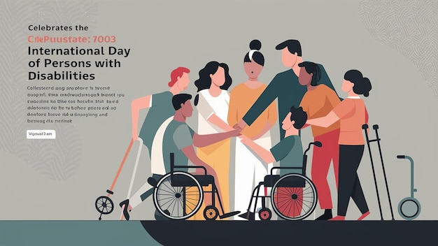 Illustration of International Day of Persons with Disabilities Generative ai