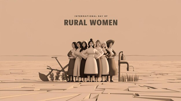 Photo illustration of international day of rural women generative ai