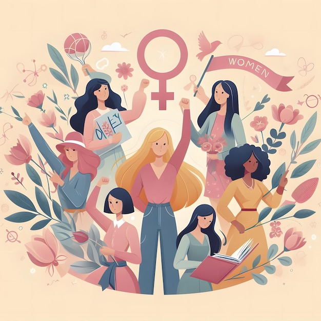 Illustration of International Womens Day