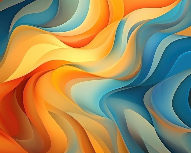 The illustration is a dynamic abstract wallpaper background Illustration Generative AI