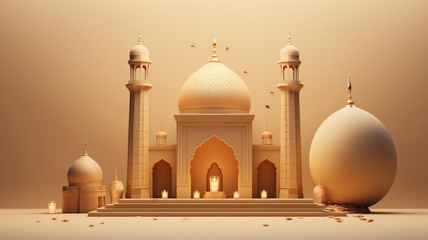 Illustration Islamic Ramadan Kareem Background Design