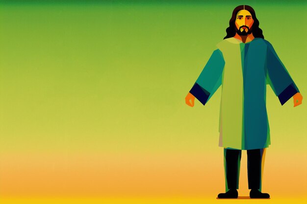 An illustration of Jesus Christ Journey with Jesus the Savior Generative AI