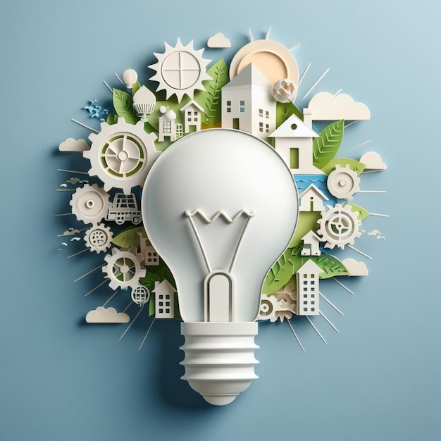 illustration light bulb for growing business