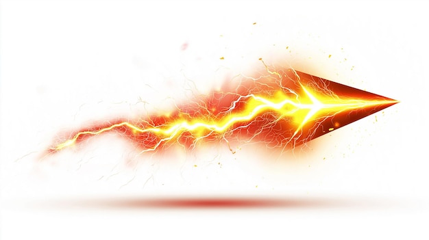 an illustration of a lightning bolt with a red background