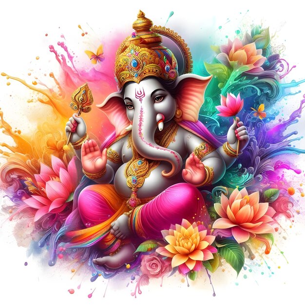 illustration of Lord Ganesha for Ganesh Chaturthi