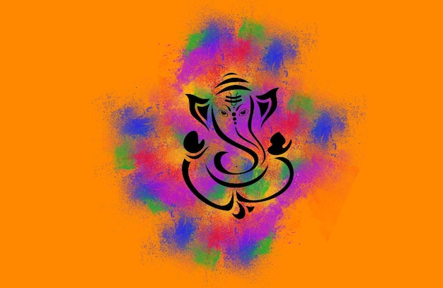 illustration of Lord Ganpati background for Ganesh Chaturthi festival of India with message meaning