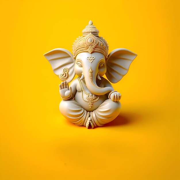 Photo illustration of lord ganpati background for ganesh chaturthi festival of india