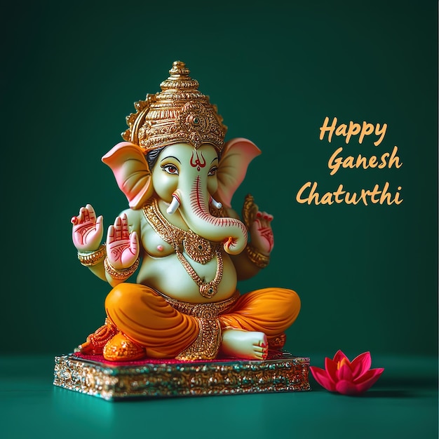 illustration of Lord Ganpati for Ganesh Chaturthi festival of India