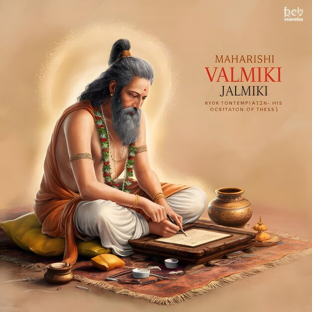 Illustration of Maharishi Valmiki Jayanti