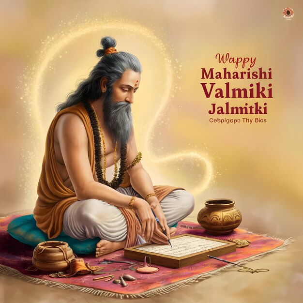 Photo illustration of maharishi valmiki jayanti