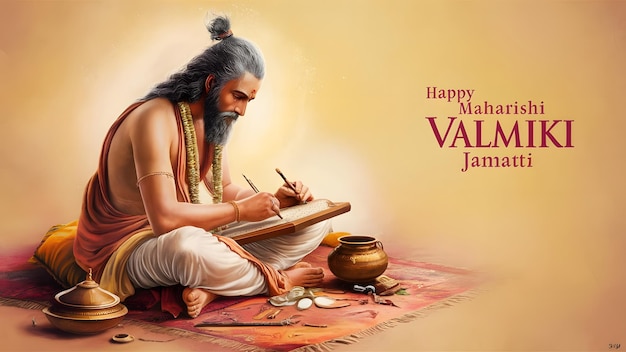 Illustration of Maharishi Valmiki Jayanti