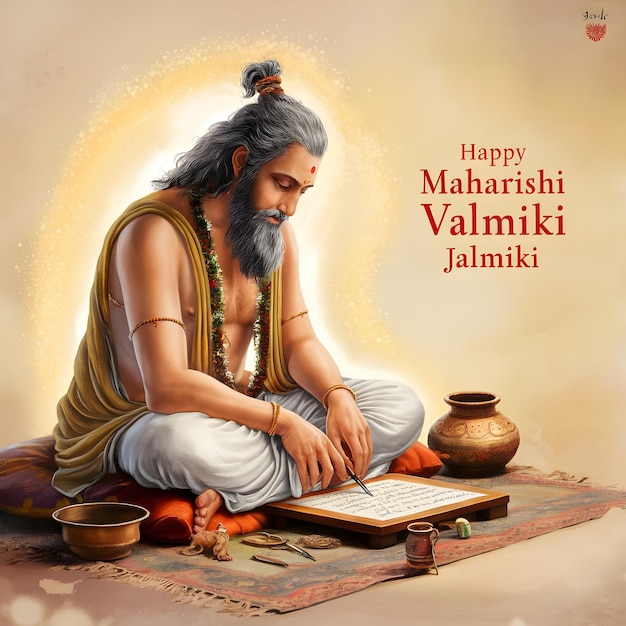 Illustration of Maharishi Valmiki Jayanti