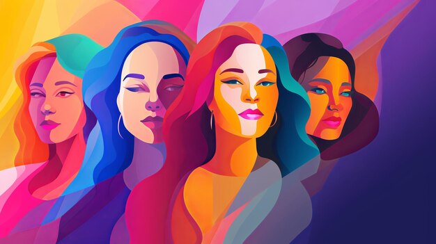 illustration of March 8 thInternational womens rights day desi Generative ai