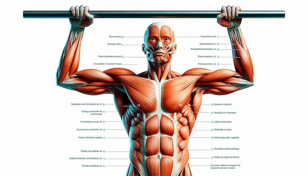 Photo an illustration of a muscular man with a large muscles