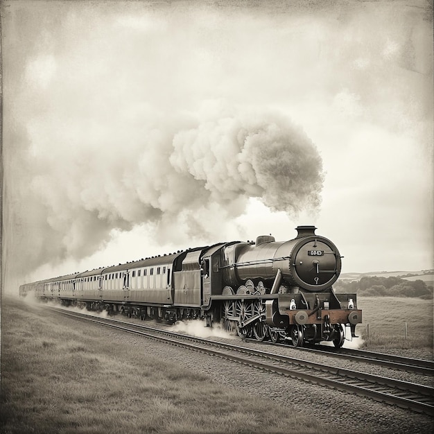 Photo illustration of an oldfashioned train ticket in vintage style sepia tones create a nostalgic and historical mood in brown and beige tones