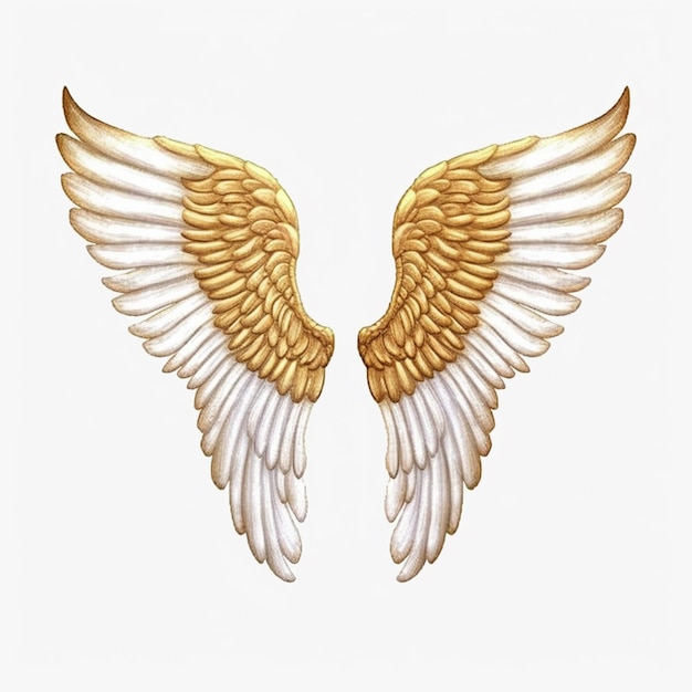 Illustration of a pair of angel wings