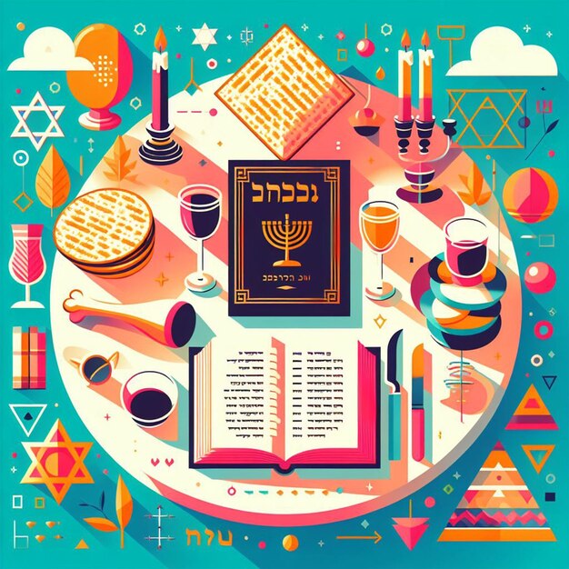 Photo illustration for passover day jewish celebration