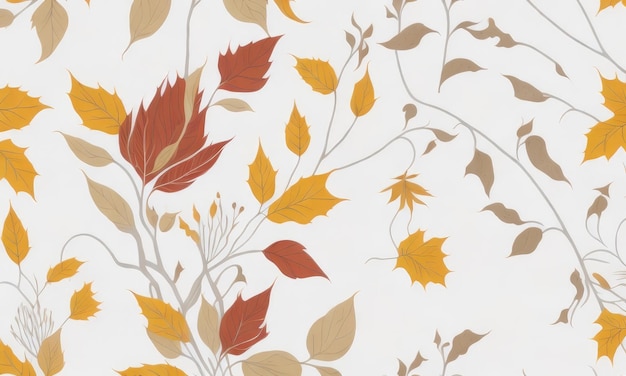 Illustration pattern abstract background of autumn leaves