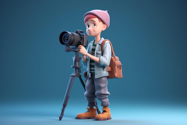 Illustration photo of young photographer