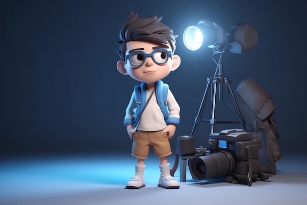 Illustration photo of young photographer