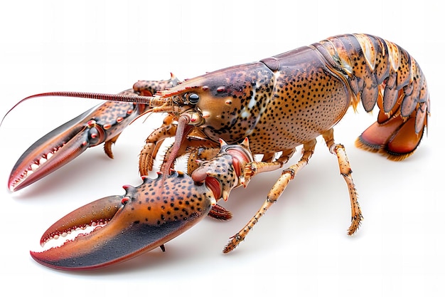 Illustration of photorealistic photo of an american lobster on white background high resolution pho