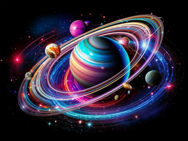 illustration picture cosmic galaxy outer spacesolar system