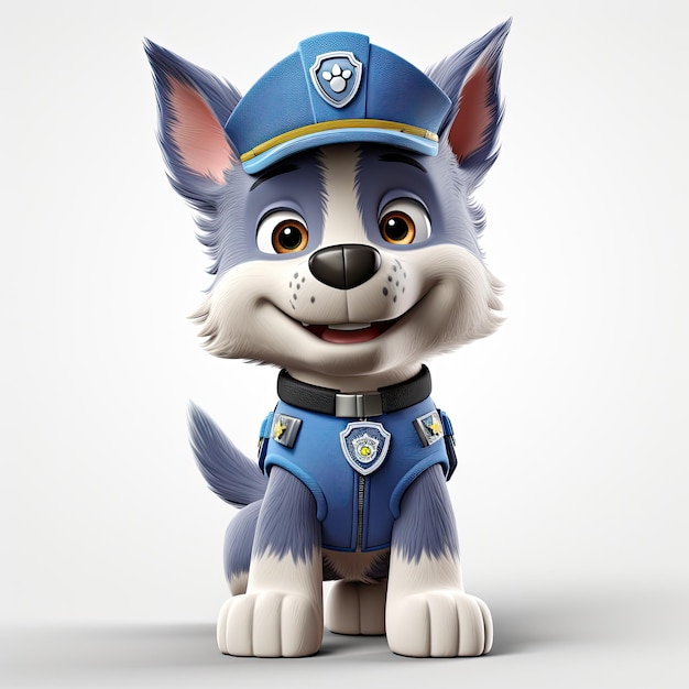 illustration police canine cartoon