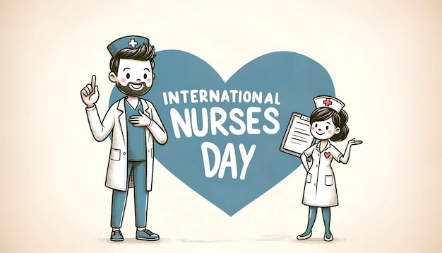 Illustration of poster international nurses day