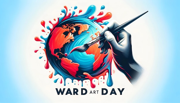 Illustration of poster for world art day