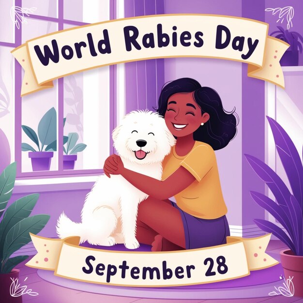 Photo illustration promoting awareness for world rabies day