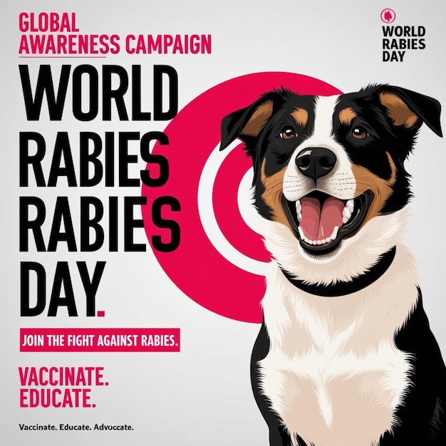 Photo illustration promoting awareness for world rabies day