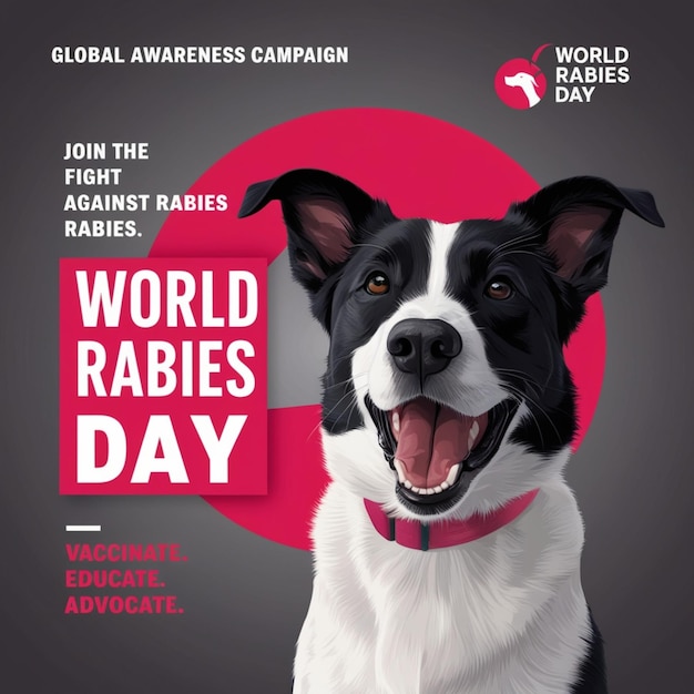 Photo illustration promoting awareness for world rabies day